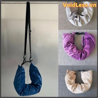 Gối cổ du lịch có thể đổ đầy VOIDLESS, Mang theo cổ nhồi bông chống thấm nước di động, Túi đựng gối siêu mềm Fuzz bằng vải