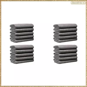 20 Chiếc Vải Làm Sạch Ma Thuật Dày Cho Kính, Vải Lau Microfiber, Vải Microfiber Cho Cửa Sổ, Ô Tô 20x25cm