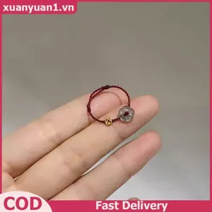 XUAN Cao Cấp Tối Giản Hoa Đồng Xu Dệt Nhẫn Hình Học Xoắn Rỗng Nhẫn Nữ Quyến Rũ Tiệc Cưới Trang Sức Quà Tặng VN