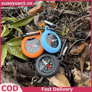 XUAN 1 / 5 Chiếc Bushcraft La Bàn Với Carabiner Móc Cuộc Sống La Bàn Silicon Cắm Trại Nhà Thơ La Bàn Cho Hoạt Động Ngoài Trời VN