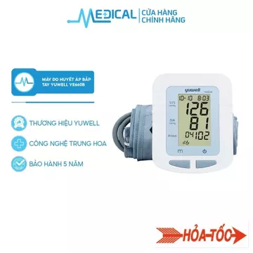 [Hoả Tốc HCM ] Máy đo huyết áp bắp tay YUWELL YE660B bảo hành 5 năm chính hãng - MEDICAL