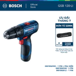 Máy khoan vặn vít động lực dùng pin Bosch GSB 120-LI — ảnh 1