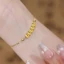 Dây chuyền titan không gỉ mạ vàng 18k mặt bi tròn phong cách cổ điển thanh lịch mẫu mới 2023