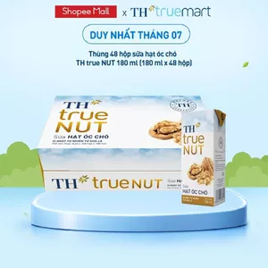 Thùng 48 hộp sữa hạt óc chó TH true NUT 180ml (180 ml x 48)