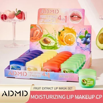 24 / 8 / 4 Bộ Mặt nạ môi hương vị đa năng Mặt nạ môi Son môi Đế dưỡng ẩm Mặt nạ Nhỏ gọn Di động Dễ dàng mang theo Dưỡng ẩm Hydrating LBVS