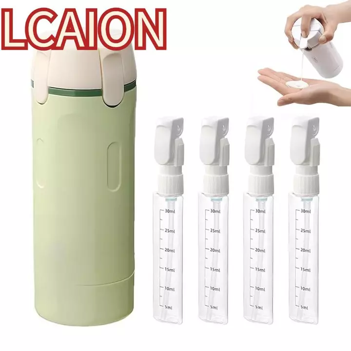 Chai đựng đồ vệ sinh du lịch LCAION, chống rò rỉ có tỷ lệ & nhãn dán Chai đựng du lịch 4 trong 1, Chai bơm có thể nạp lại không chứa BPA Tắm & Du lịch
