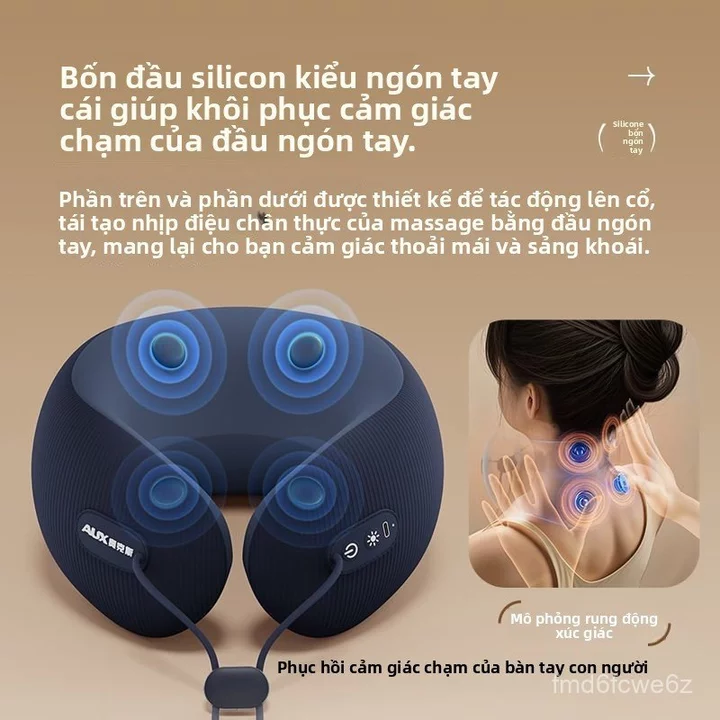Massage tại nhà U Gối massage cổ, gối massage đầu, gối massage, massage chườm nóng vai và cổ.