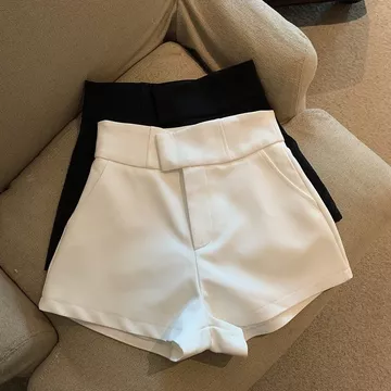 quần ống rộng quần ống rộng đen Hot Girl Trắng Phù Hợp Với Quần Short Nữ Cao Cấp Chữ A Quần Phù Hợp Với Mùa Hè Phong Cách Mới Mỏng Hơn Nhìn Thẳng Thường Ngày Quần Ống Rộng