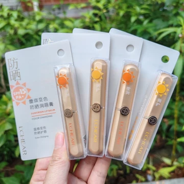 Kem Chống Nắng Raki Son Dưỡng Môi Đổi Màu SPF15 + Dưỡng Ẩm Làm Mới Dưỡng Ẩm Chống Khô Nhiệt Độ Nữ Son Môi Đổi Màu Sản Phẩm Chính Hãng