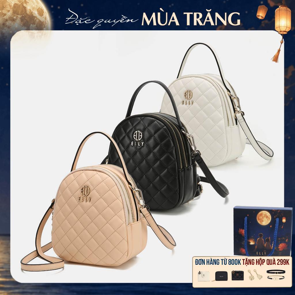 Balo nữ ELLY EBH37 balo đeo vai xách tay da tổng hợp cao cấp thời trang đa năng