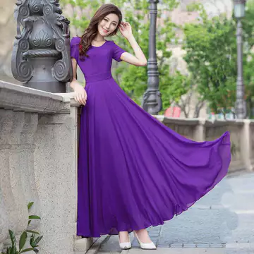 Váy voan mùa hè chất lượng cao hai lớp - Giảm béo & sành điệu cho nữ - Váy mùa hè cho nữ - Quần áo nữ - Váy nữ - Váy mùa hè - Quần áo nữ - Wo