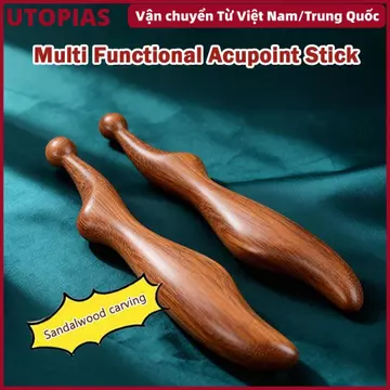 [UTOPIAS] Massage Point Stick, Bấm huyệt Công cụ cạo kinh tuyến Gậy bấm huyệt, Trị liệu bàn chân Dụng cụ thư giãn cơ bắp Massage toàn thân
