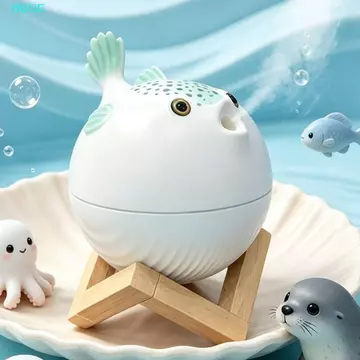 Máy tạo độ ẩm cá BQUE Puffer, Máy tạo độ ẩm Mini có đèn đầy màu sắc chạy bằng USB, Máy tạo độ ẩm di động hai chế độ 260ml di động Máy tạo độ ẩm phòng ngủ
