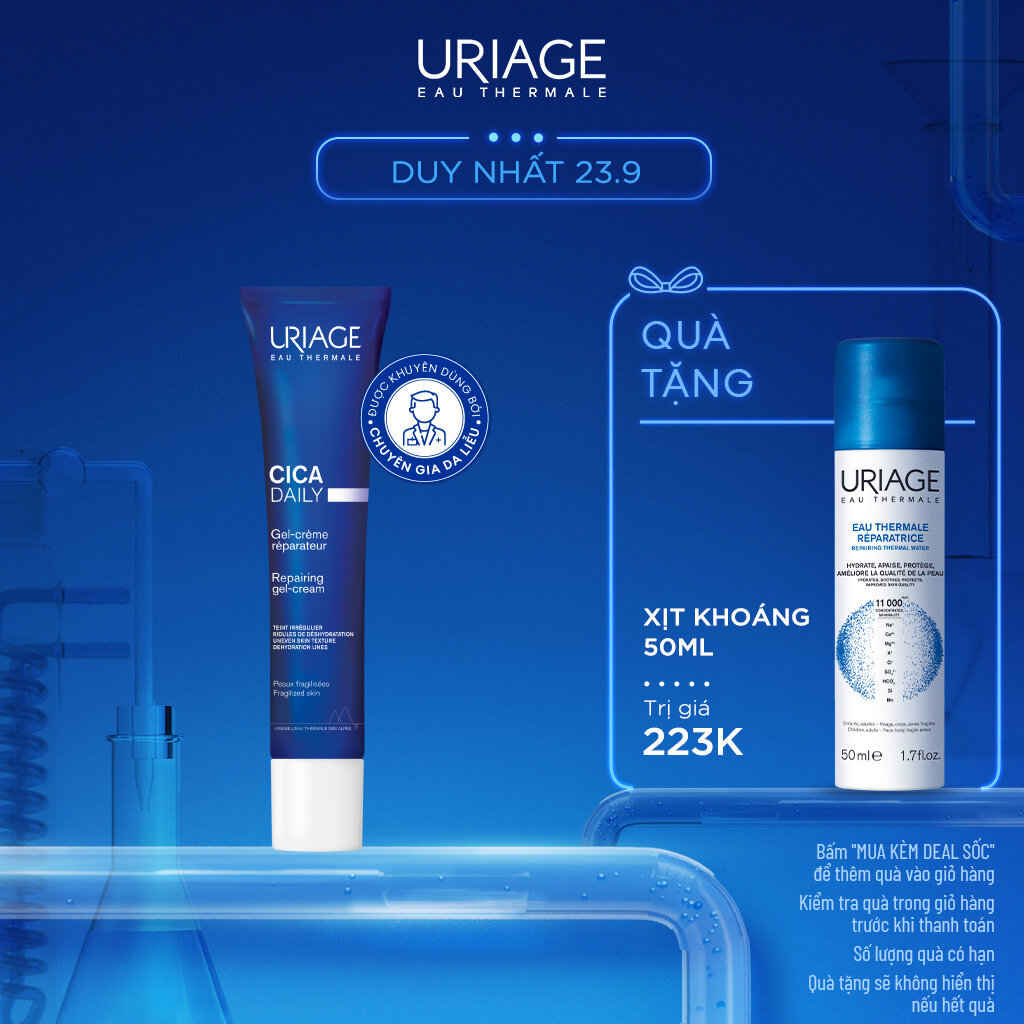Kem làm dịu và phục hồi da tổn thương hằng ngày URIAGE CICA DAILY GEL-CREAM 40ml