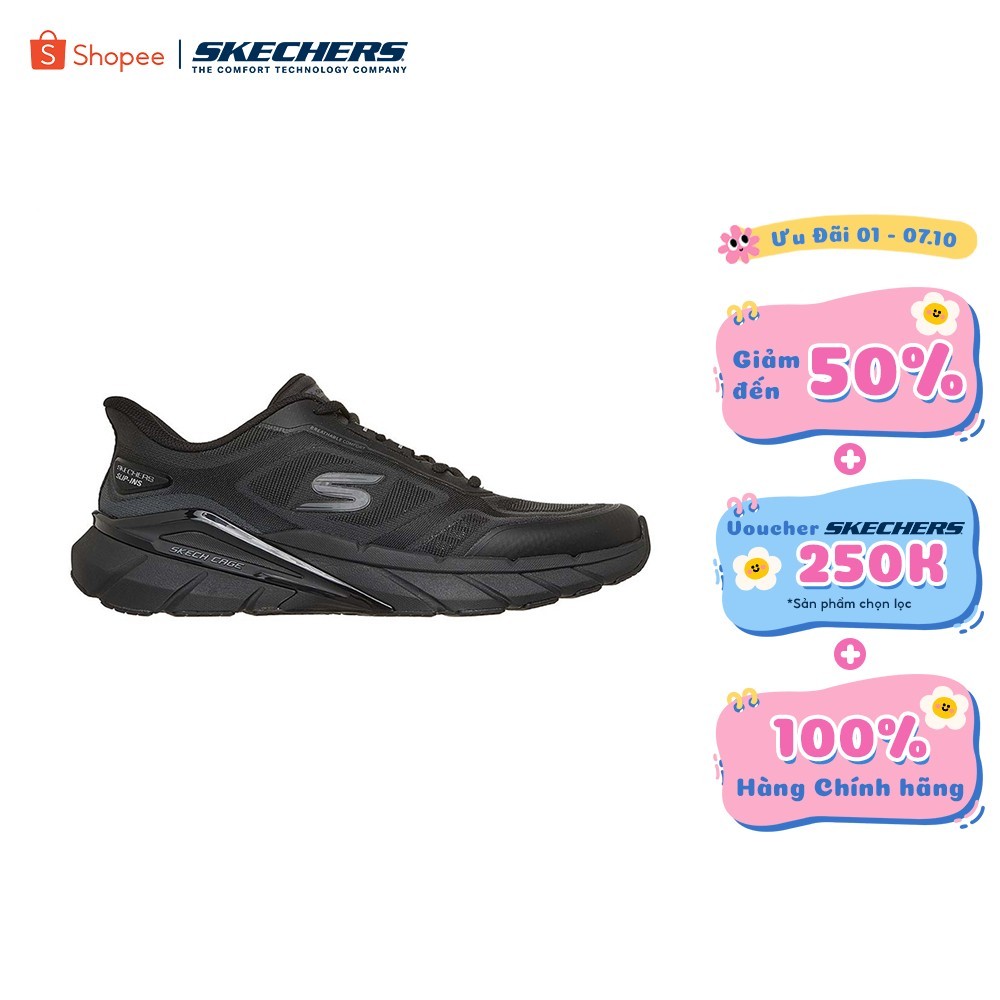 [ĐỘC QUYỀN ONLINE] Giày Thể Thao Nam Skechers Slip-Ins Sport Skech Cage Thường Ngày - 233272-BBK Air-Cooled Memory Foam