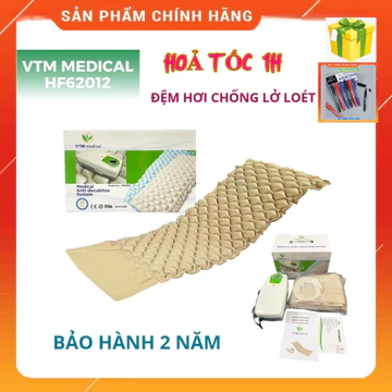 (HoảTốc) Đệm chống loét VTM Medical HF62012, Nệm hơi nệm khí cho bệnh nhân chống lở loét nằm lâu, Đệm hơi có máy bơm
