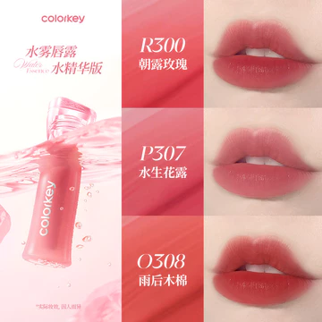 Colorkey Colorkey Water Mist Lip Gloss 307 Lip Gloss 300 Nữ Son Bóng Thấp Son Môi Son Môi Nữ Phong Cách Mới