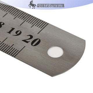 Onetimingfine 15-30cm Dụng cụ thước thẳng kim loại bằng thép không gỉ Dụng cụ đo hai mặt VN