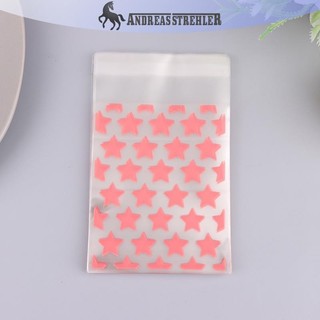 Onetimingfine 50 Cái Trong Suốt Ngôi Sao Nhựa Trang Sức Tự Dính Túi Đựng Thẻ Kẹo Ảnh Hoạt Hình Lưu Trữ Quà Tặng Gói Túi VN