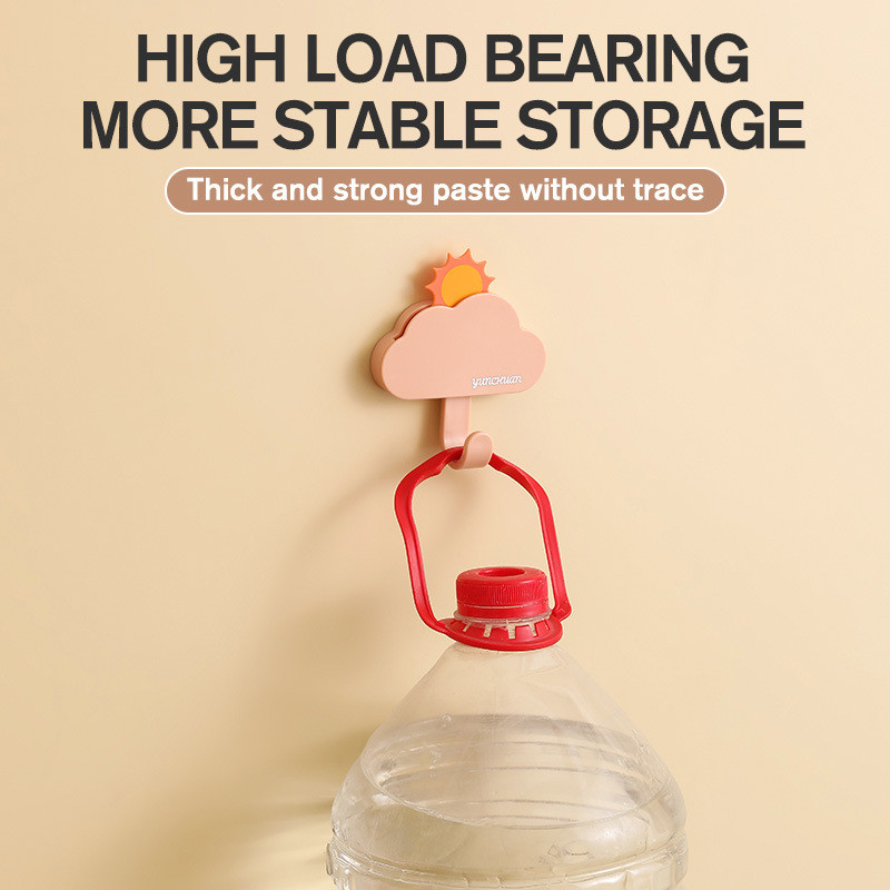 1 Cái Sáng Tạo Mặt Trời Mặt Trăng Móc Không Đục Lỗ Treo Tường Chịu Lực Mạnh Phòng Tắm Nhà Vệ Sinh Traceless Dính Móc