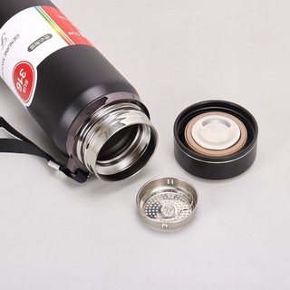 Bình giữ nhiệt Inox316 kiểu Nhật YIKESI dung tích 800 và 1000ml có tay cầm, khay lọc trà, giữ nhiệt 14h