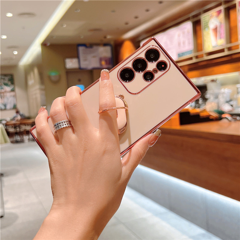 Ốp Lưng Mềm Đế Mạ Sang Trọng Cho Samsung Galaxy A17 A16 A15 A14 A13 A56 A36 A55 A35 A54 A34 A26 A25 A24 A23 5G Vỏ Điện Thoại Chống Sốc