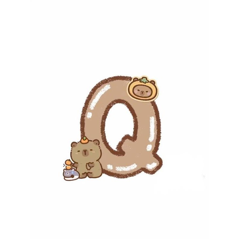 ( CAPYBARA ) Móc khóa chữ  sIÊU CUTE làm quà tặng cho người bạn yêu thương
