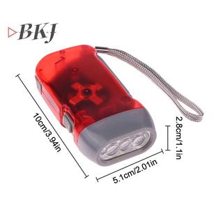 [KJ] Đèn LED ép tay Dynamo Crank Power Wind Up Đèn pin tự tạo Đèn cắm trại Đồ dùng gia đình ngoài trời [Mới]