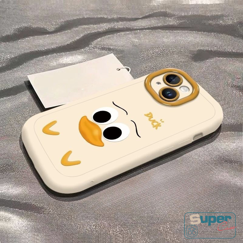 Ốp Lưng Cho Oppo A3X A5i A57 A38 A60 A95 A77 A76 A12 A17K A15 A78 A16 A18 A78 A9 A36 A3s A79 A5 A3 A94 A1K A17 A54 A96 Reno 5F Cặp Đôi Hoạt Hình Dễ Thương Vịt Kem Puff Cover