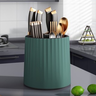 Hộp đựng dao đũa muỗng, đựng đồ bếp đa năng - hình trụ, xoay 360 độ