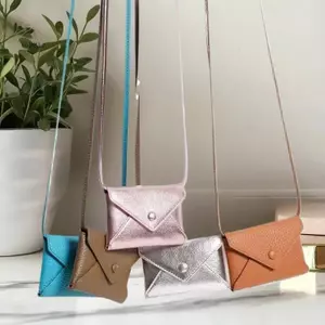 Túi đeo chéo thời trang HNKMP Túi thắt lưng da sáng tạo Ví phong bì Túi đựng tiền xu nhỏ Hộp đựng thẻ cho quà tặng bé gái.