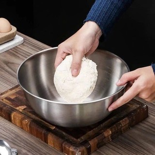 Thau chia vạch định lượng trộn salad, trộn bột, ướp thịt đa năng, chất liệu inox siêu bền
