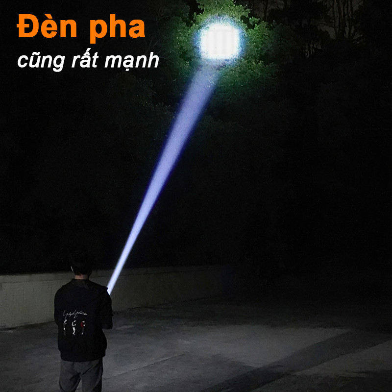 Đèn Pin LED Cầm Tay Siêu Sáng – Đèn Cắm Trại Chống Nước 3 Chế Độ, Dung Lượng Lớn, Tiện Dụng Khi Du Lịch