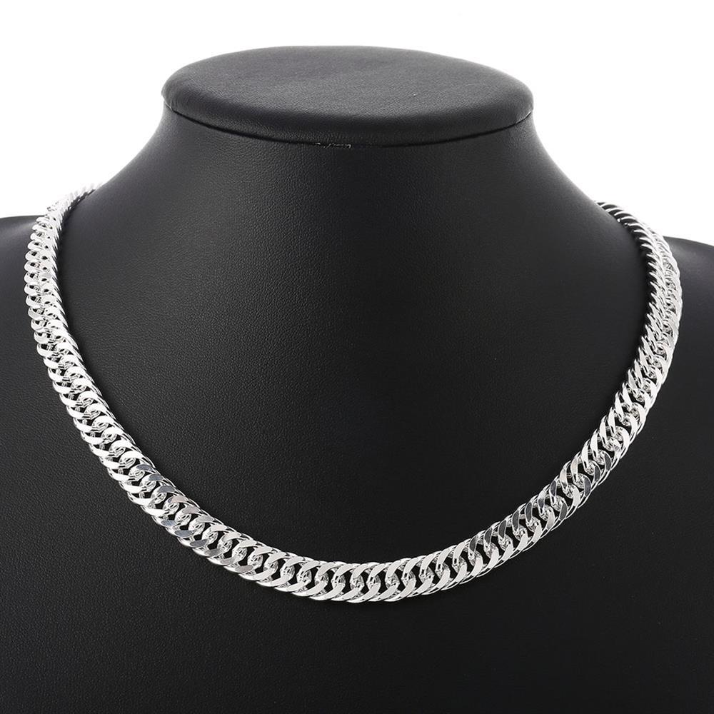 Dây chuyền bạc 925 chiều rộng 6mm, phù hợp nữ giới, trang sức tiệc cưới thời trang