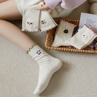 tất cổ bèo tone be xinh xắn cho nữ, tất vớ , M687