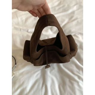 Túi xách da lộn màu cà phê cổ điển
