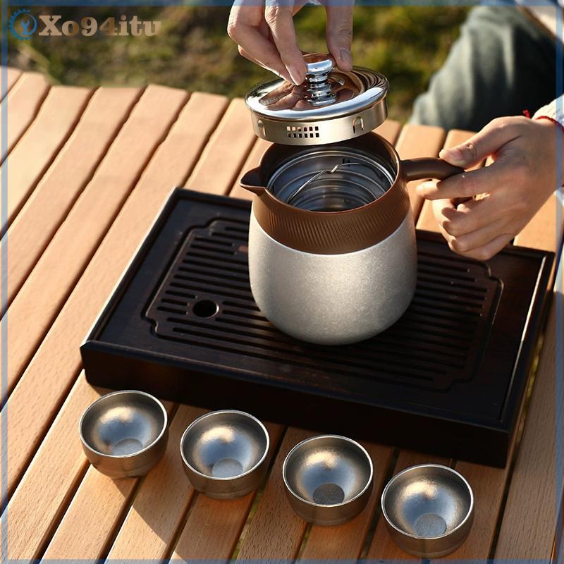 XOITU Ấm đun nước phủ titan cao cấp mới dành cho doanh nhân và gia đình, Ấm trà tách trà và nước có tay cầm và nồi cà phê dung tích lớn VN