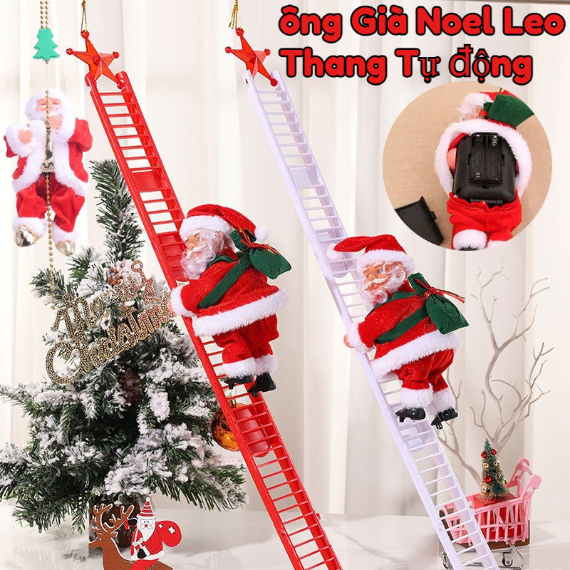 Thang Leo Núi ông Già Noel,Đồ Trang Trí Treo điện âm Nhạc,Chuyển động Chân Thực,Quà Tặng Cho Trẻ Em Trong Dịp Lễ