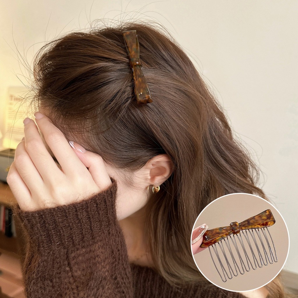 Kẹp tóc nữ Acetate nơ hợp thời trang