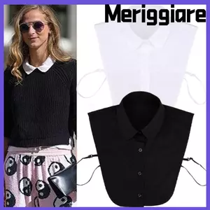 MERIGGIARE Áo Sơ Mi Giả Cổ Áo Sơ Mi Chắc Chắn Phụ Kiện Quần Áo