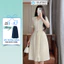 Đầm nữ GUMAC A thiết kế cổ V phối dây eo thanh lịch công sở DE08011