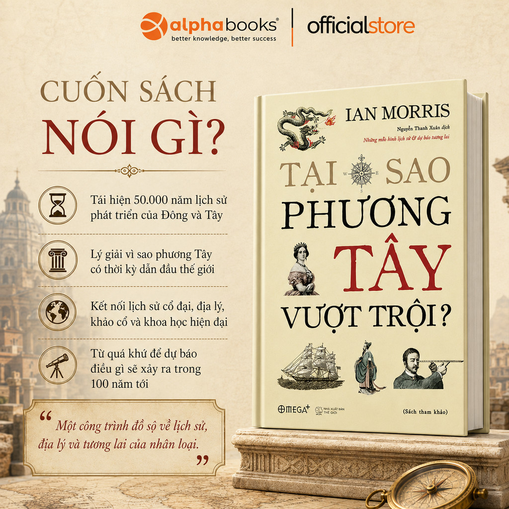 Sách: Tại Sao Phương Tây Vượt Trội - Ian Morris (Omega Plus)