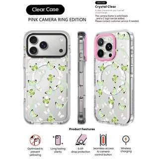 Xanh Trắng Bướm Trong Suốt Đen HỒNG CAMERA RING PHIÊN BẢN Tác Động Hút Từ Tính Trong Suốt Cho IPhone 17 / 16 / 15 / 14 / 13 Pro Max Air Với Bao Bì Cao Cấp