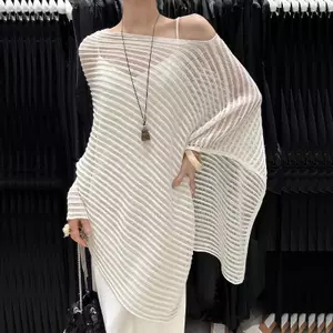 Áo thun dệt kim rỗng mới mùa hè Áo chống nắng cho nữ VN