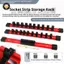 {TB & Bag} 1 / 4 "3 / 8" 1 / 2 "Giá đỡ cờ lê Soet Rail Braet Giá đỡ tường Cờ lê Hộp công cụ lưu trữ Soet Organizer Universal Traight.