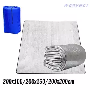 Thảm lót đất chống nước WANYEDI, Thảm màng nhôm hai mặt chống ẩm, Thảm dã ngoại cách nhiệt nhẹ cắm trại