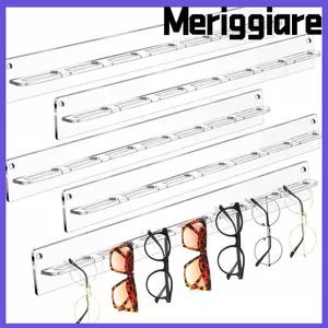 Dụng cụ sắp xếp kính râm MERIGGIARE, Giá đỡ kính Acrylic trong suốt, Kính râm khung kính treo tường đơn giản