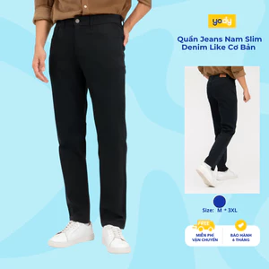 Quần jeans nam YODY quần bò dáng slimfit co dãn thấm hút mồ hôi TRA - QJM6041