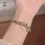 Vòng tay đính cườm khớp tre xanh phong cách Trung Quốc dành cho nữ Thời trang độc đáo Vòng tay quyến rũ tinh tế Quà tặng trang sức [Mina]