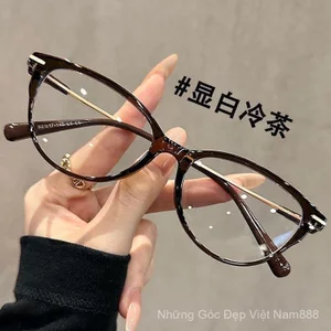 Kính Khung Nhỏ Mắt Mèo Siêu Nhẹ Chống Ánh Sáng Xanh Kính Sinh Viên Hàn Quốc Phong Cách ins